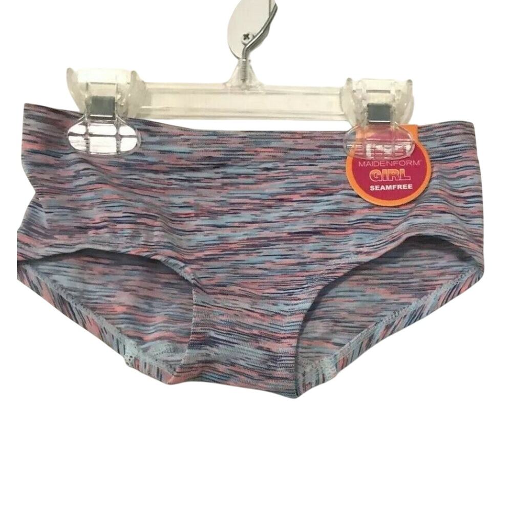 NWT Wundies Maiden Girls Seam Striped Underwear Size Medium Girlshort